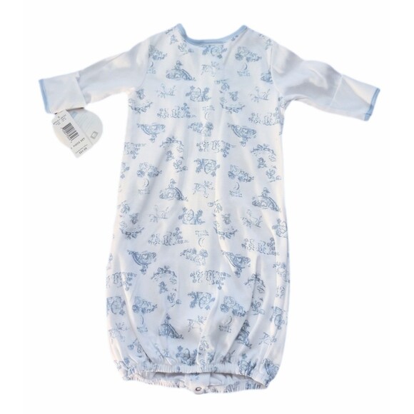 NWT VitaminsBaby Blue Nursery Rhyme Print Infant Sleep Gown sz 0-6M - Picture 2 of 6